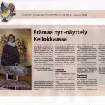 Paikallislehti Kuukkeli näyttelystä Kellokkaassa